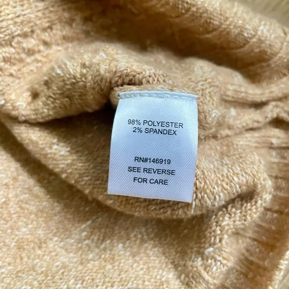 Freshman 1996 Cable Knit Sweater Vest Beige V-Neck Size L - Picture 4 of 7